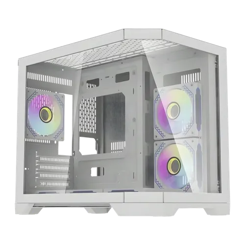 Caja PC Darkflash FT418 3 paneles cristal templado Mini Tower M-ATX/ITX Blanco