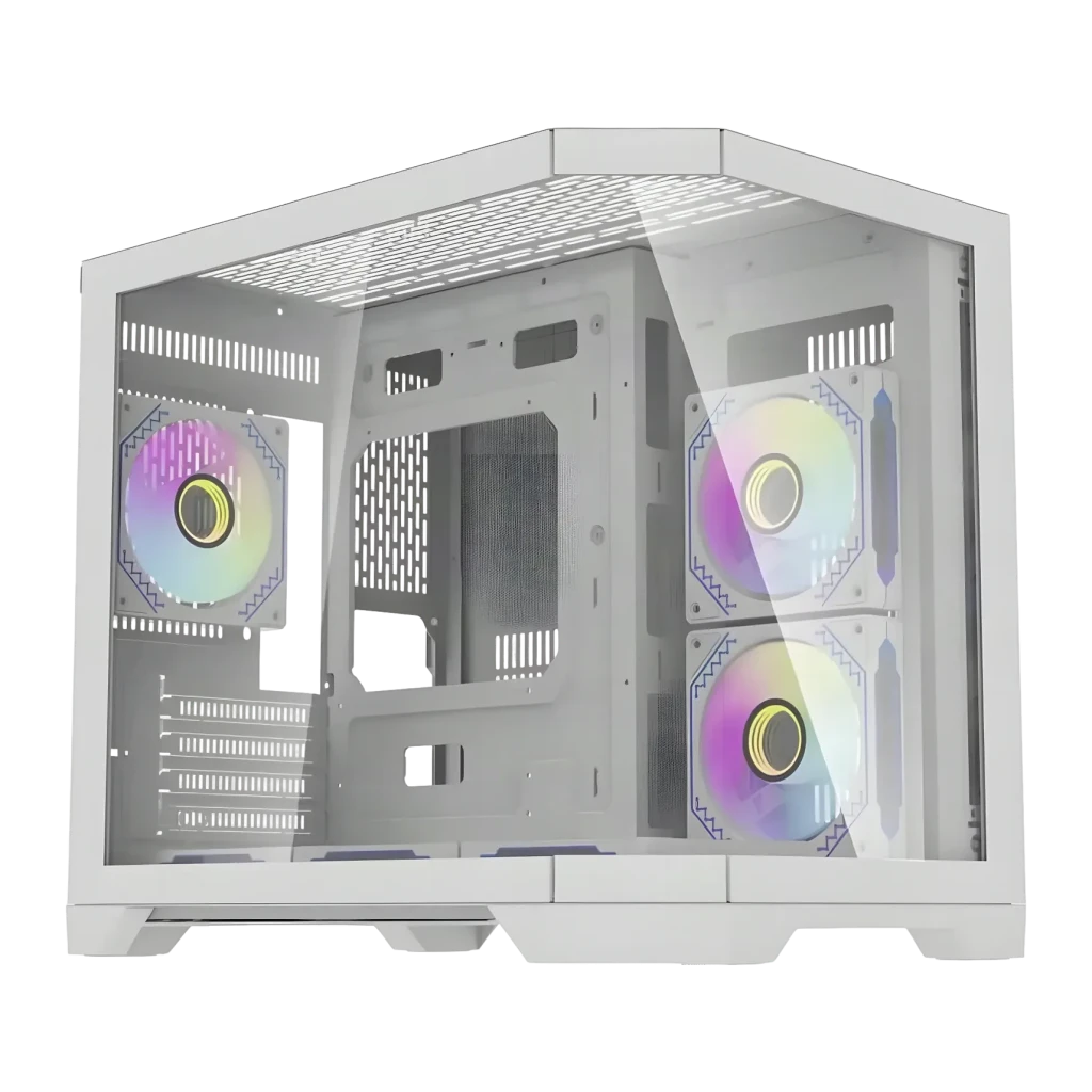 Caja PC Darkflash FT418 3 paneles cristal templado Mini Tower M-ATX/ITX Blanco