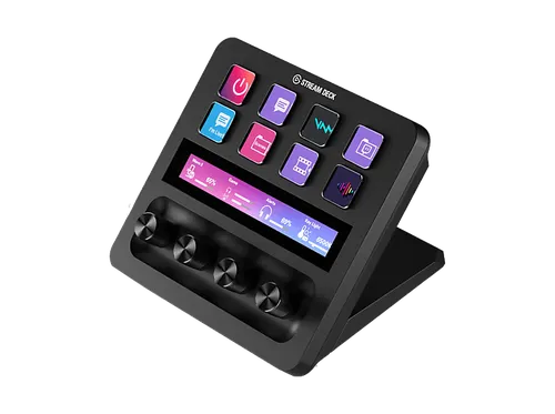 Controlador streaming - Elgato Stream Deck +, 8 teclas LCD, 4 diales, Panel LCD táctil, Negro