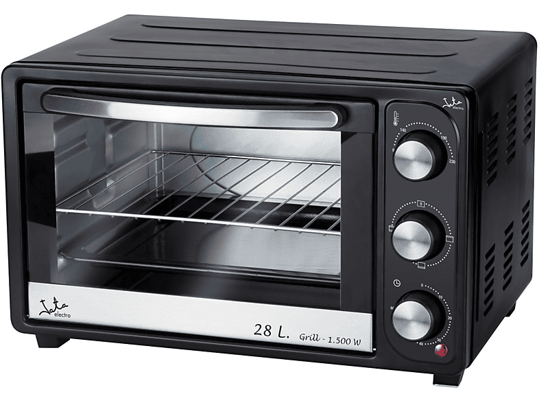 Mini horno - Jata HN928, Potencia 1500 W, Capacidad 28 L, Temporizador de 60 min, Termostato