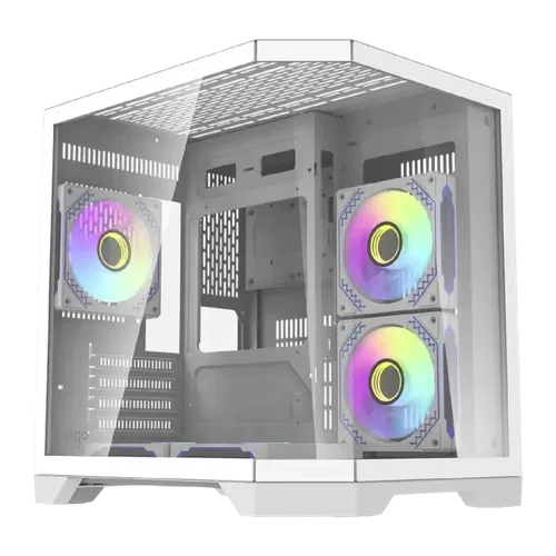 Caja PC Darkflash FT350 Mini Tower 3 Paneles Cristal Templado M-ATX / ITX Blanco