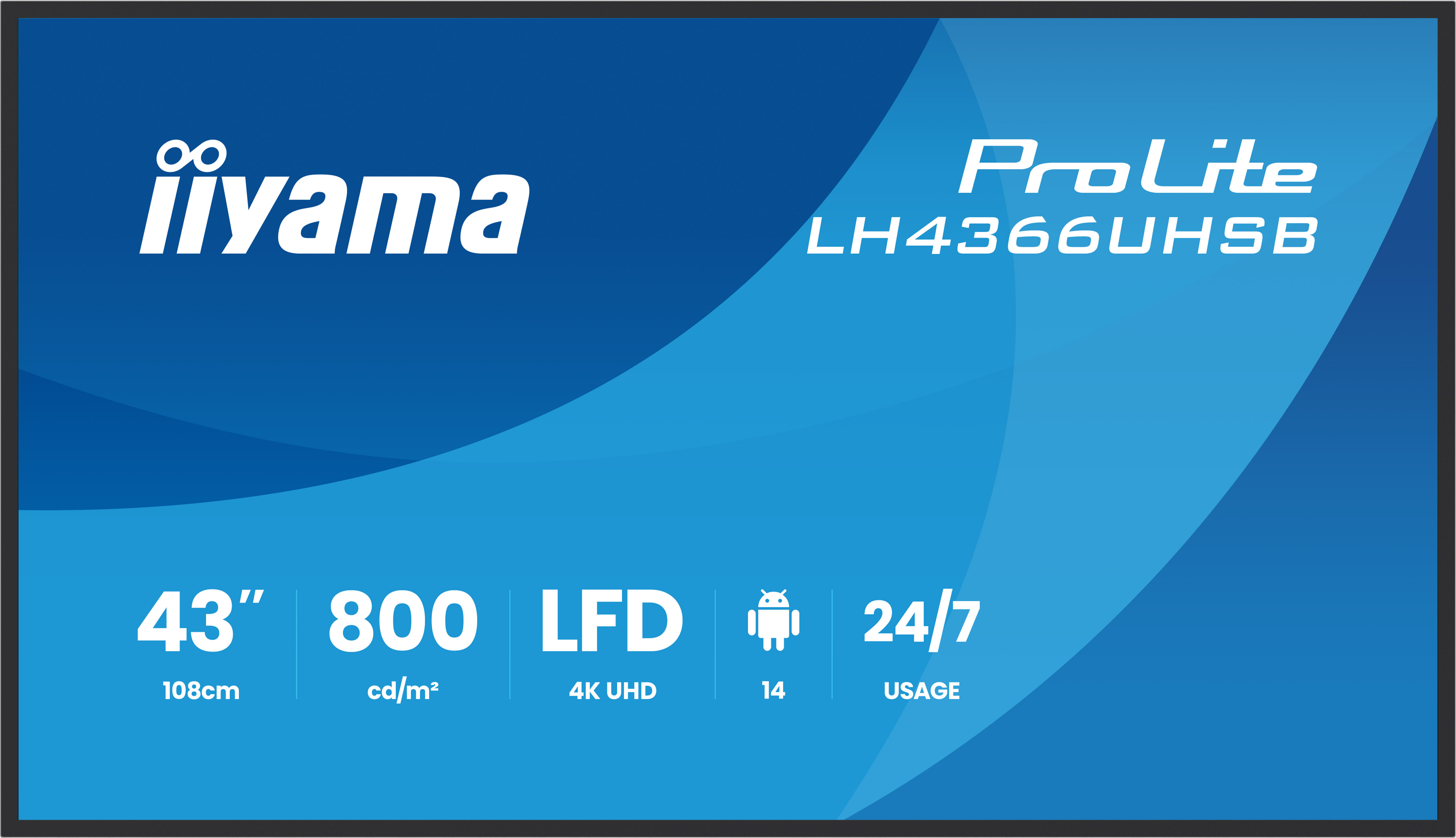 MONITOR IIYAMA LH4366UHSB-B1AG 43" VA 3840 x 2160 HDMI Altavoces