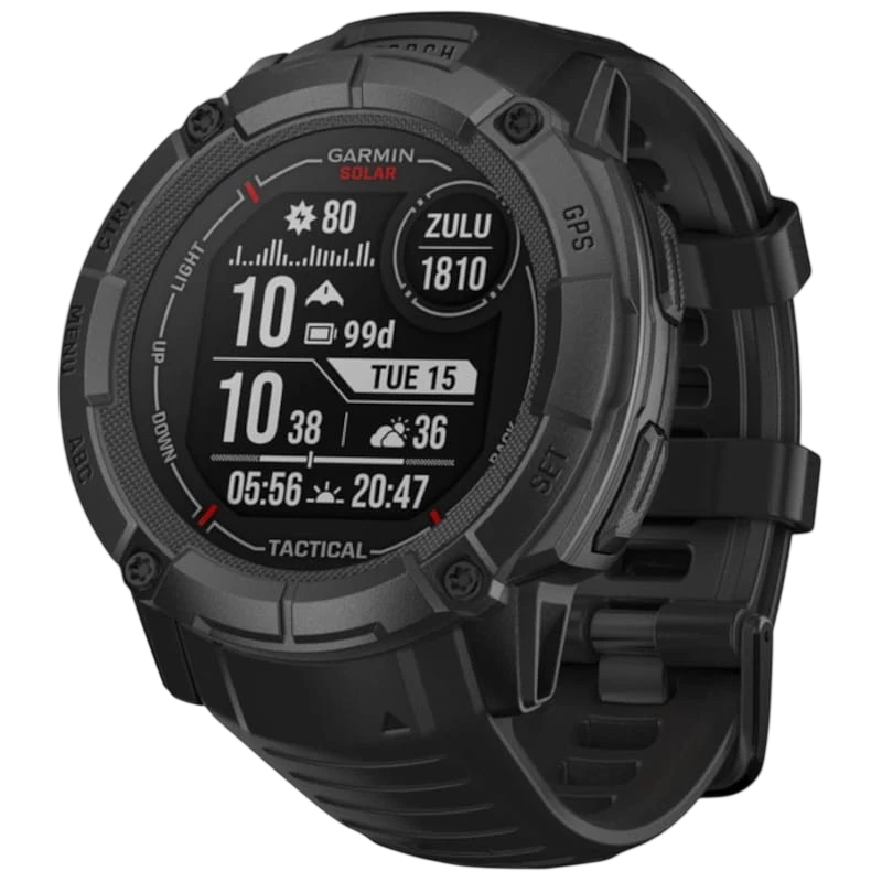 Garmin Instinct 2X Solar Tactical Edition 50mm Negro - Reloj inteligente con GPS