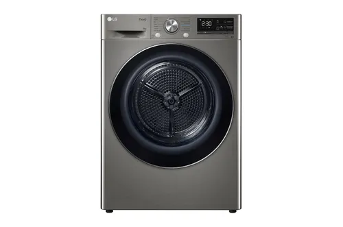 Secadora bomba de calor - LG RH90V9PV2N, Independiente, 9kg, 14 programas, Acero Inoxidable