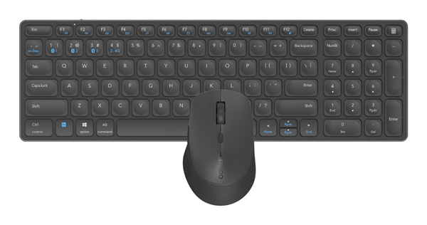 TECLADO Y MOUSE RAPOO MULTIDISPOSITIVO 9700M BT 2.4GHZ 1600 DPI BATERIA ULTRAFINO GRIS OSCURO