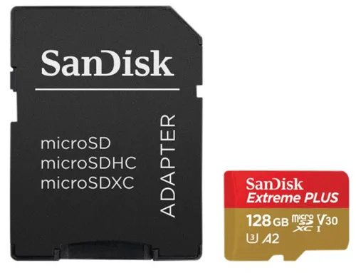 SanDisk Extreme PLUS 128 GB MicroSDXC Clase 10 SDSQXBD-128G-GN6MA