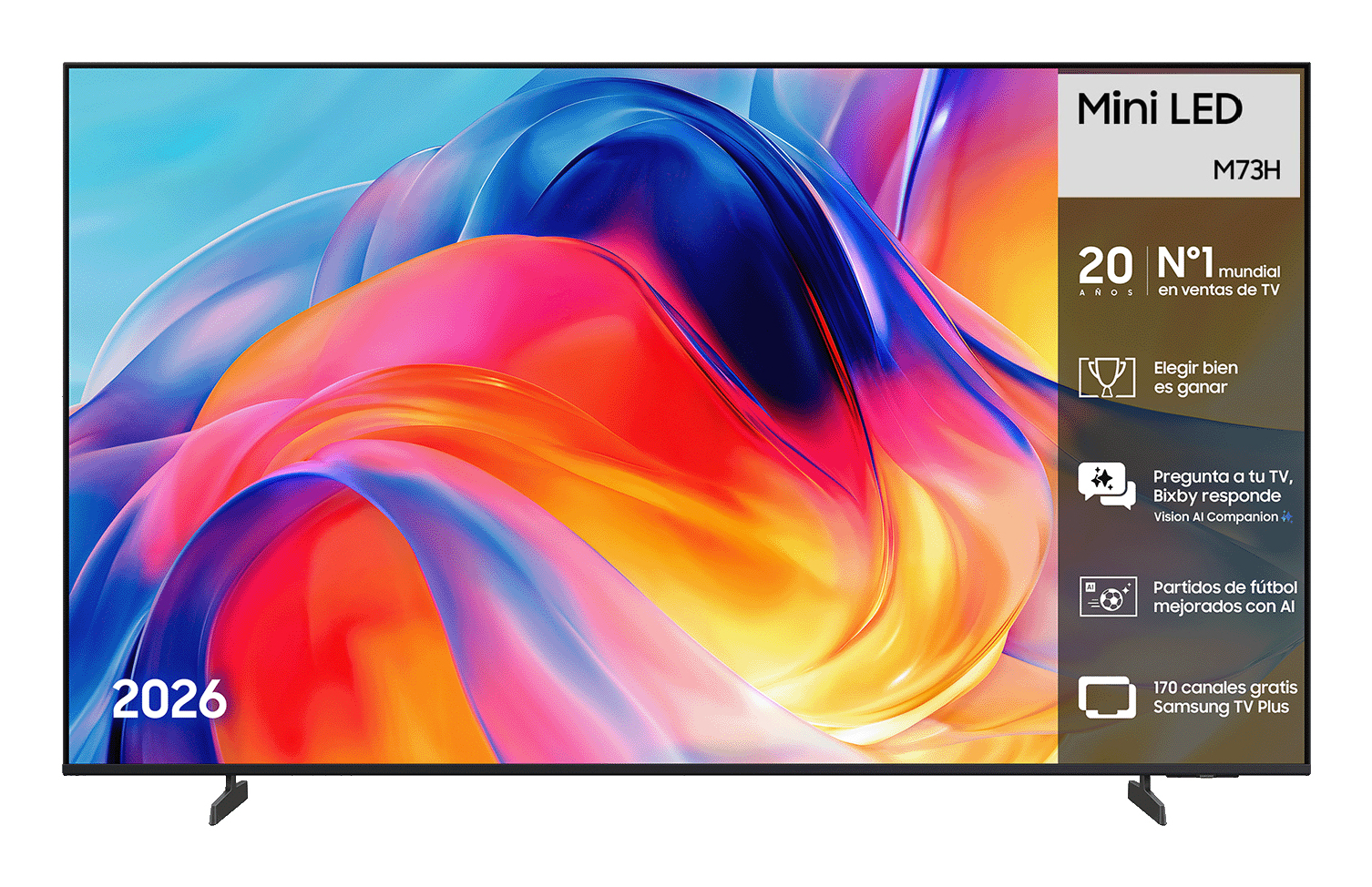 TV Mini LED 43" - Samsung TU43M73HAUXXC, UHD 4K, Processor Smart TV, Full AI, Negro