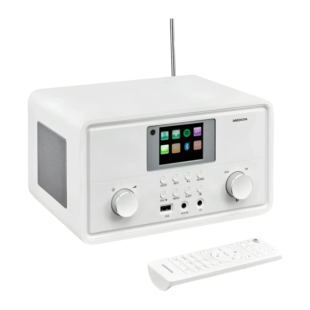 Radio Medion MD DAB+, FM Bluetooth, Wi-Fi TFT 2.8 pulgadas Blanco 88069