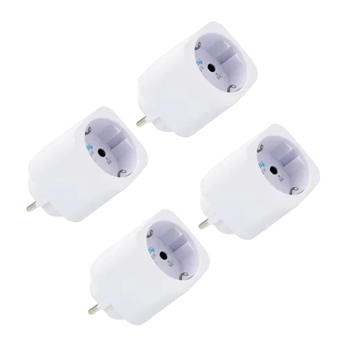 Enchufe inteligente Shelly Plug M Gen3 Pack 4 Blanco Medición de consumo Matter WiFi