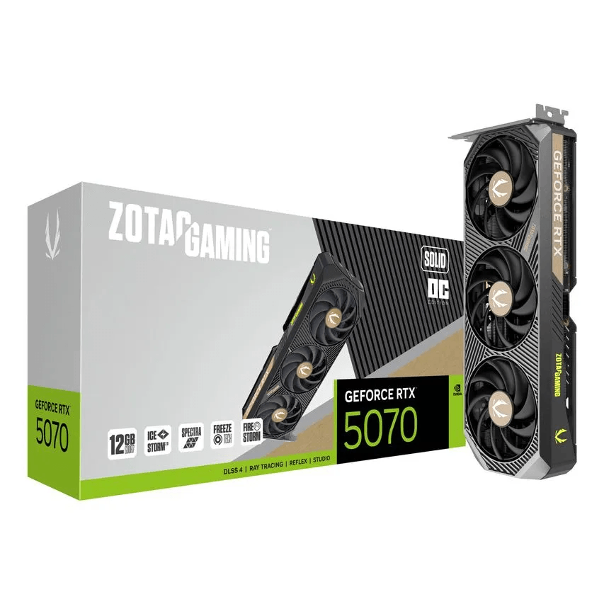 Zotac Gaming GeForce RTX 5070 SOLID OC 12GB GDDR7 DLSS4