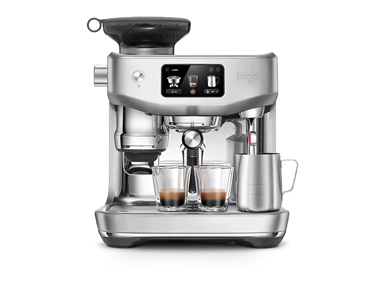 Cafetera express - Sage Oracle™ Jet, 9 bar, 1600 W, 2.3L, 2 Tazas, Muele, Dosifica y Prensa, ThermoJet®, Acero inoxidable cepillado