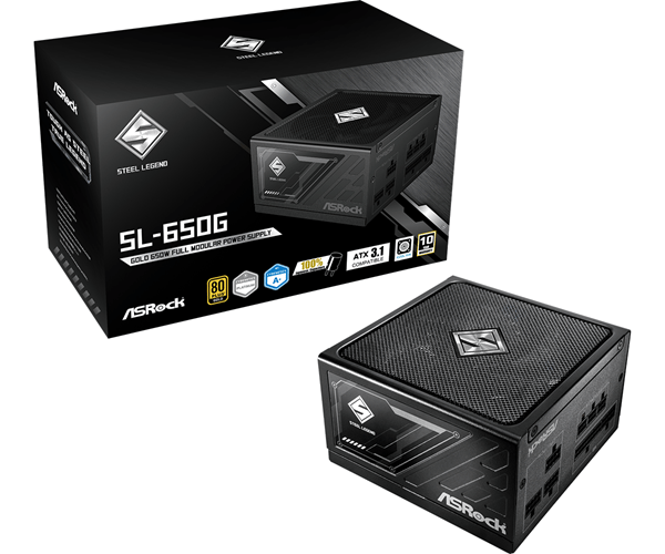 Fuente Alimentación 650W ASROCK SL-650G Steel Legend 80 PLUS Gold Fully-Modular Negro