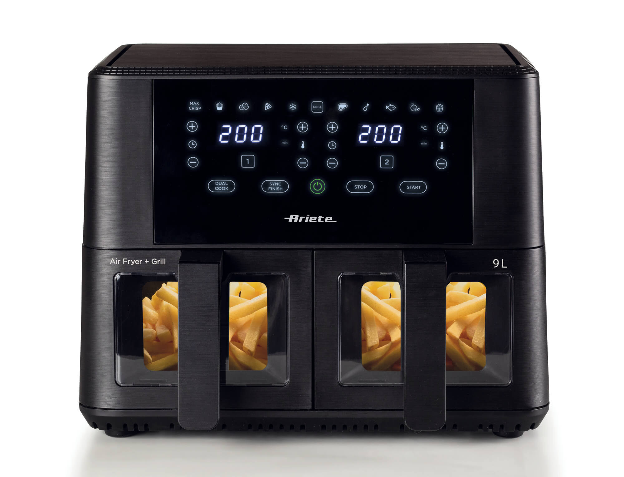 Freidora de Aire Ariete 9L Doble Cesta 2400W Negro 4631/00