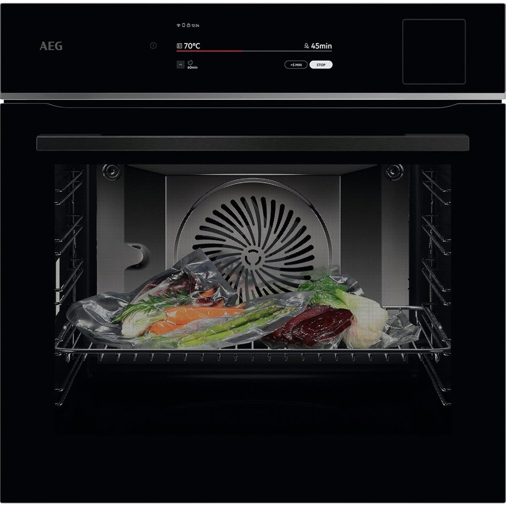 AEG Horno de vapor Serie 9000 ProAssist con SteamPro con Display CookSmart Touch+ 7,8 '', con WiFi TP9SB831AB