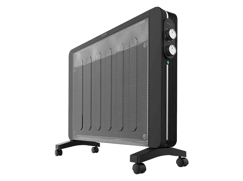 Panel radiante - Cecotec Ready Warm 2000 Now, 2000W, 2 niveles de potencia, Superficie 25m2, Placa mica, Rápido calentamiento, Negro