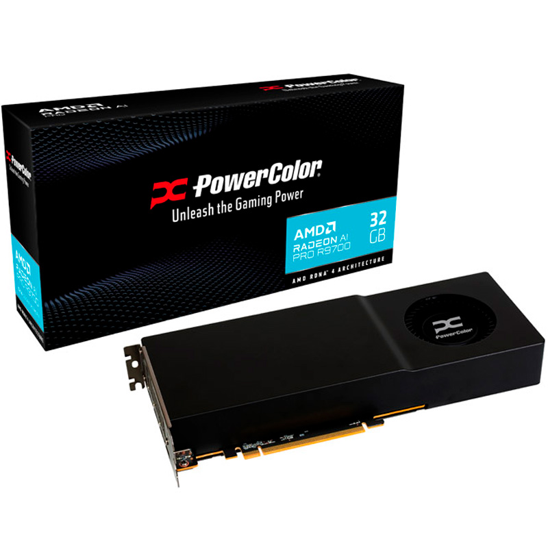 PowerColor AMD Radeon AI Pro R9700 32GB GDDR6 PC Ie 5.0 x16