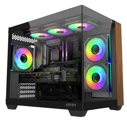 Caja ABYSM Caja M-ATX Danube Sava Nature 285C Black RGB Negro