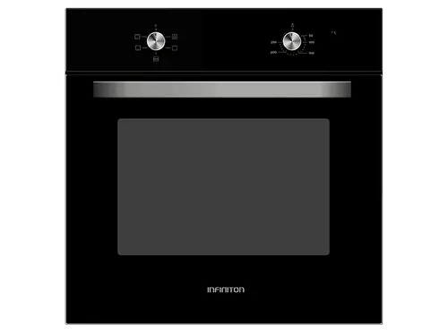 Horno - Infiniton 4L70BK, Radiación, 70l, 59.5 cm, Termostato mecánico regulable, Iluminación Interior, Negro