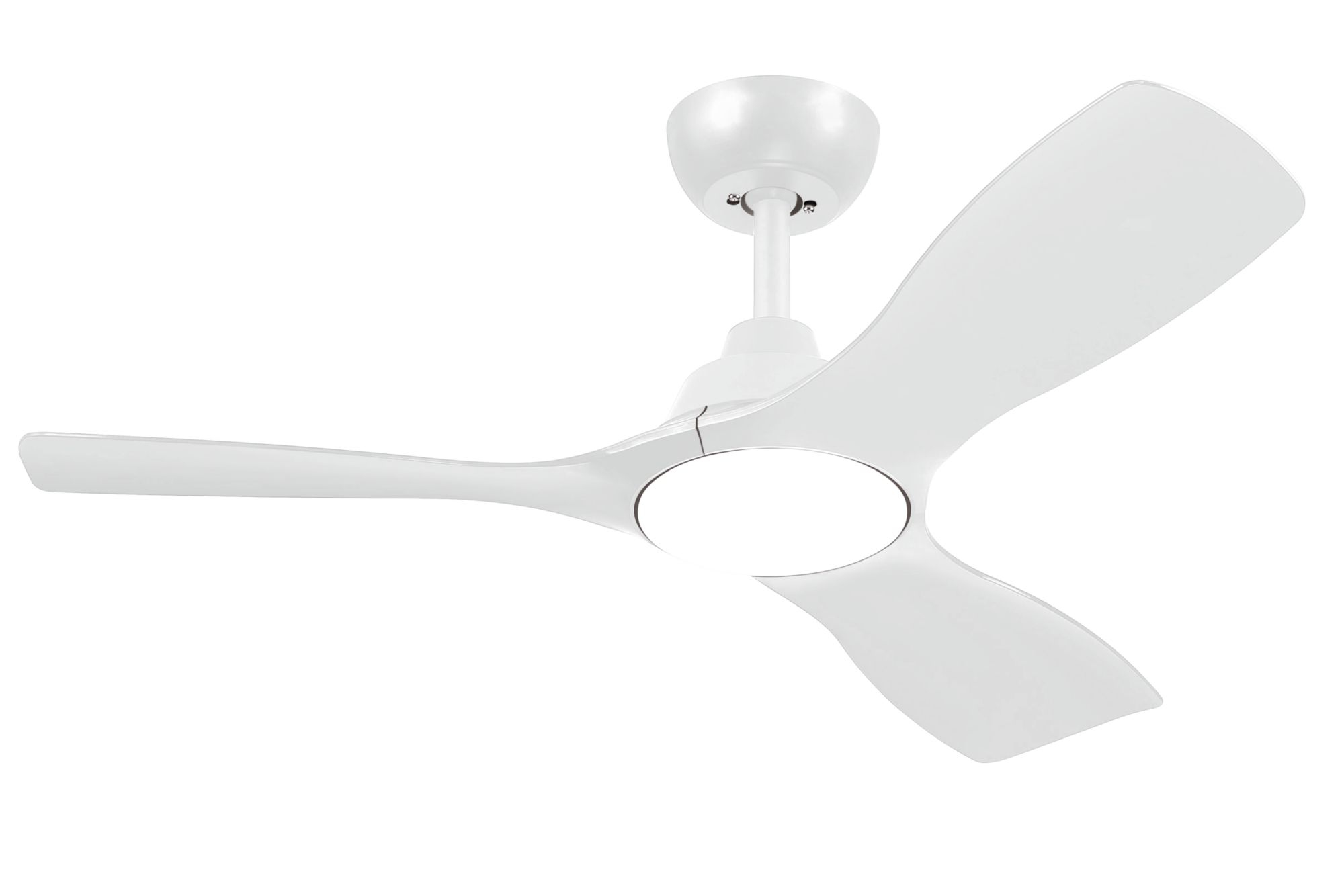Ventilador de techo con luz - Philips Olas, 30 W, 6 Velocidades, 106 cm, 2650 lúmenes regulables, Mando a distancia, Blanco