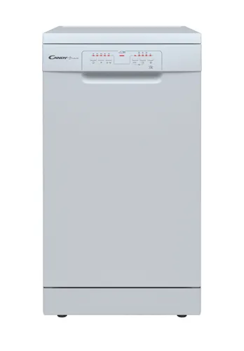 Lavavajillas - Candy Brava CDPH 2L1049W-01, 10 servicios, 5 programas, 45 cm, Programa rápido 39' min, Blanco