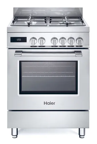 Haier - Cocina compacta Haier de 60 cm, 4 quemadores y horno eléctrico - HGM64TC1X.