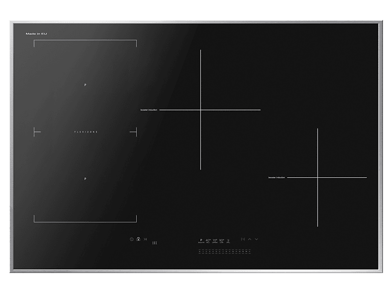 Placa inducción - KOENIC KBH 3811, 4 zona(s), 26 cm Zona Grande, 78.3 Ancho, Temporizador, Control Táctil, Negro