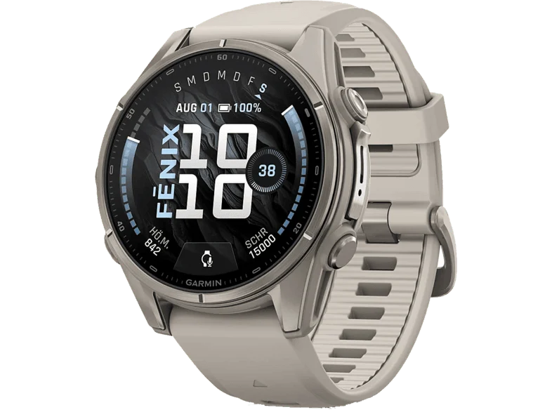 Reloj deportivo - Garmin Fenix 9, 4.7 cm, 1.3 ", Pebble Gray