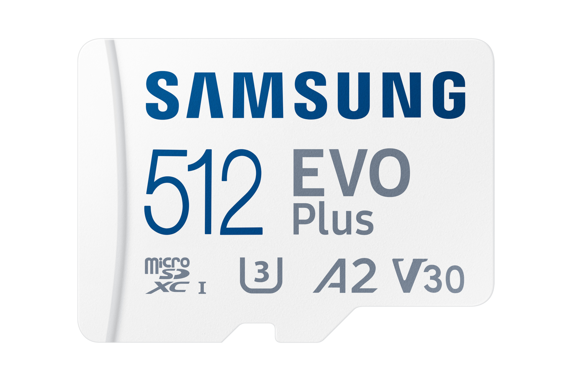 Tarjeta microSD Samsung EVO Plus microSDXC 512GB V30 U3 A2 Blanco