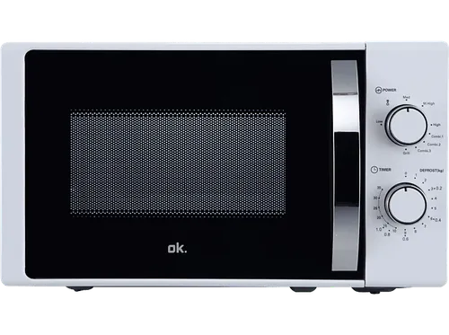 Microondas con grill - ok. OMWG 2024-3 W, Potencia 700W, 5 Niveles de Potencia, 20 l, Blanco