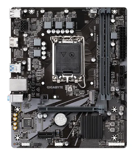 GIGABYTE Intel H610M K DDR4 Placa base - Compatible con procesadores Intel Core 14th Gen CPUs, 3+1+1 Phases Hybrid Power Design, up to 3200MHz DDR4,: imagen 2