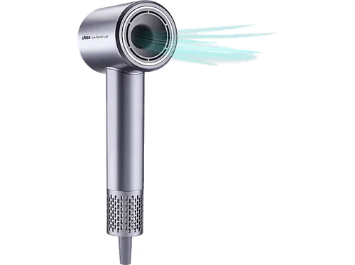 Secador - Ufesa BLDC Ion-Plasma Luxe, 1600 W, 3 Temperaturas + Aire Frío, 2 Velocidades, Difusor Incluido, Secado Ultra-rápido 110.000 rpm, Plata