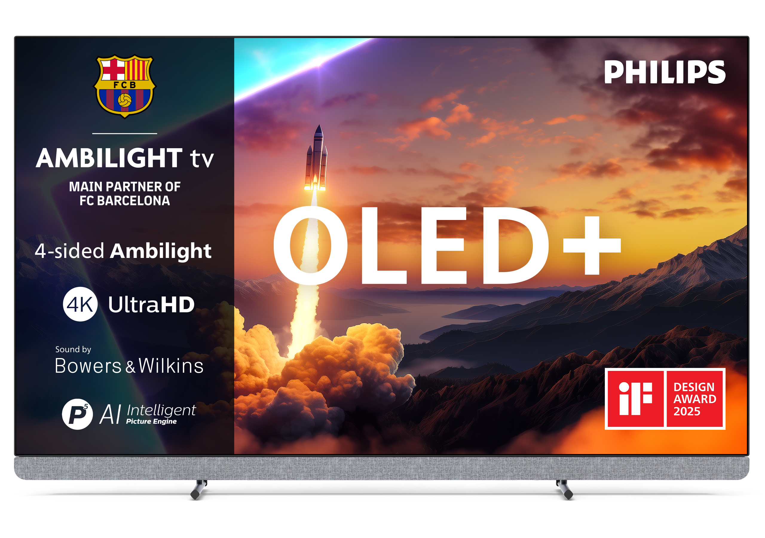 Philips - TV OLED 139 cm (55") Philips Ambilight 55OLED910-12 UHD 4K, Dolby Vision y Dolby Atmos, Google TV, Smart TV.