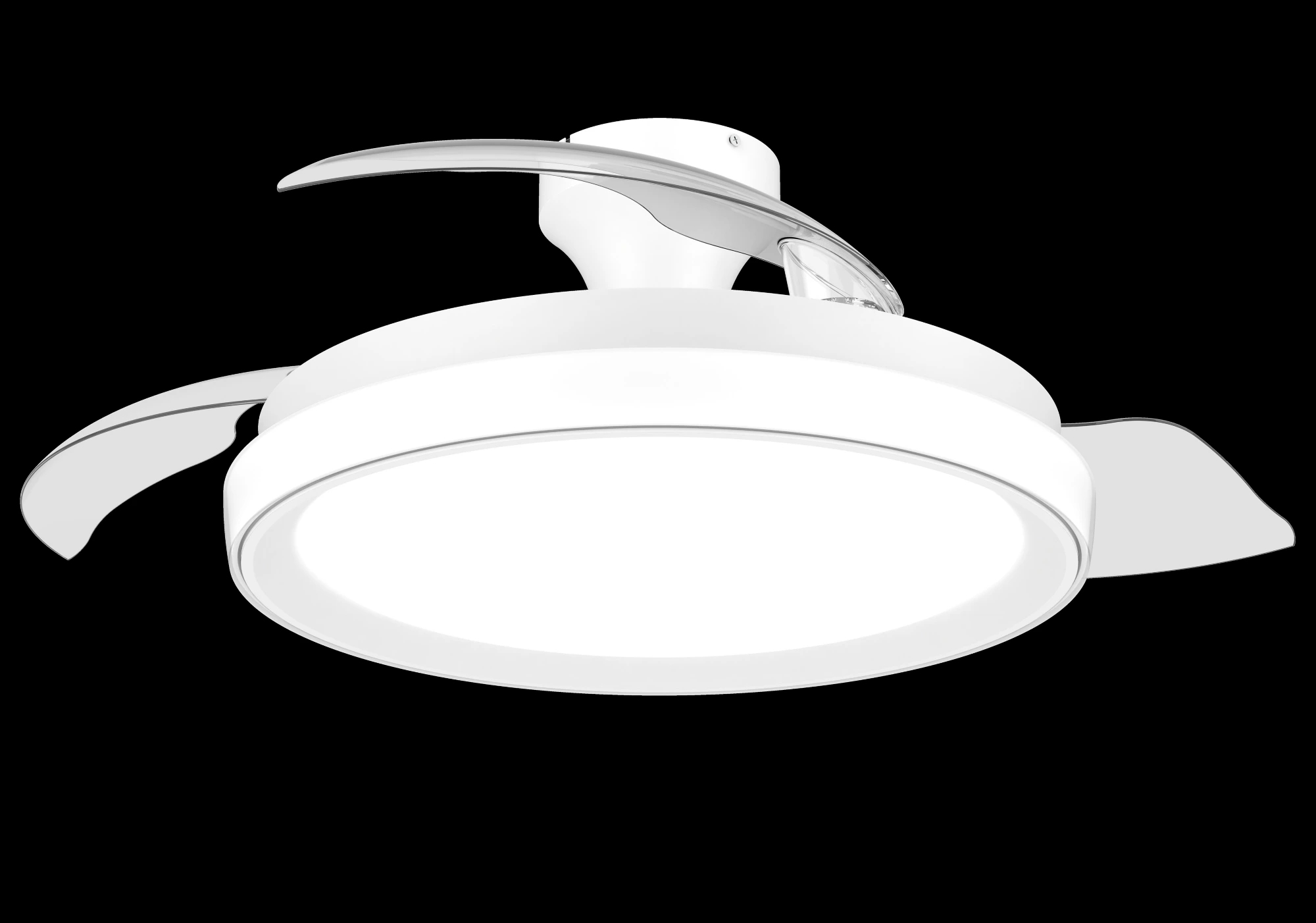 Ventilador de techo con luz - Philips Bliss (2026), 28 W, 6 Velocidades, Aspas retráctiles, 106 cm, 4500 lúmenes regulables, Mando a distancia, Blanco