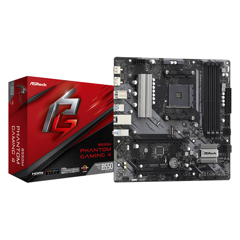 ASROCK AMD B550M Phantom Gaming 4 Socket AM4