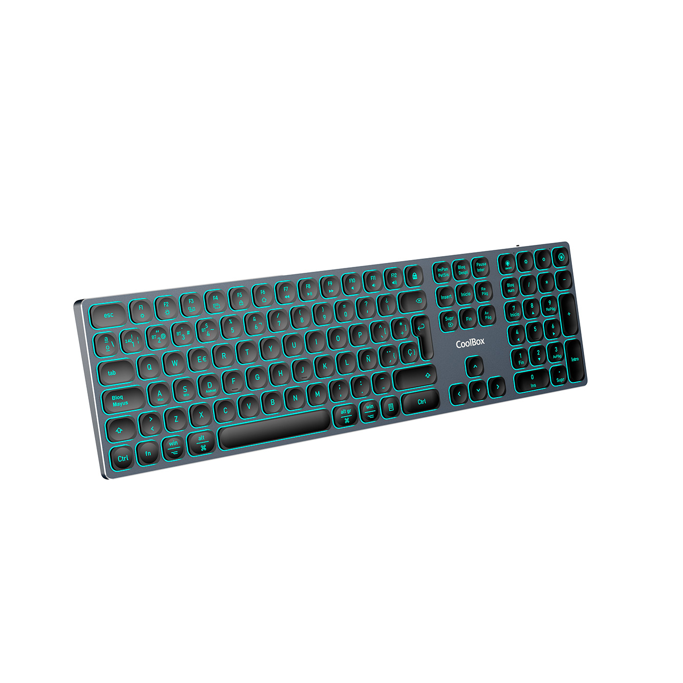 Coolbox Teclado Inal. Retroil.MOONLIGHT B431 Negro