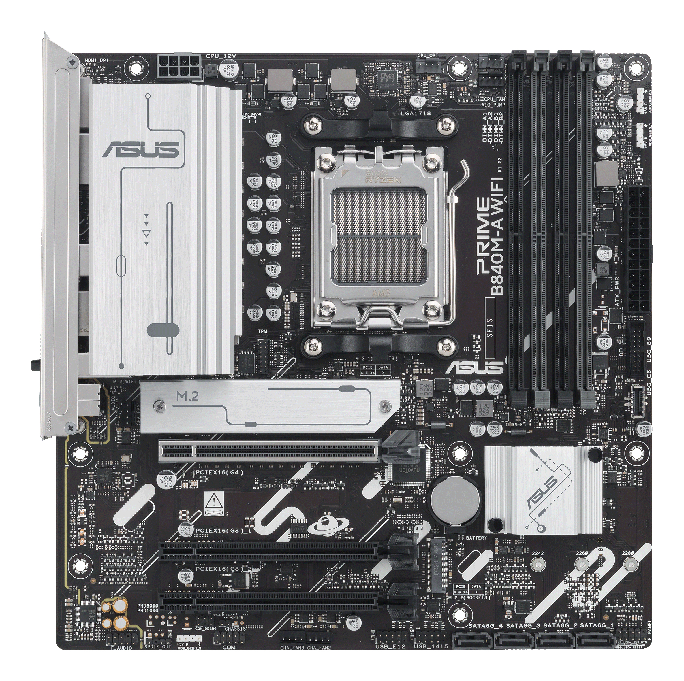 ASUS PRIME B840M-A WIFI AMD B840 Zócalo AM5 micro ATX 90MB1J20-M0EAY0