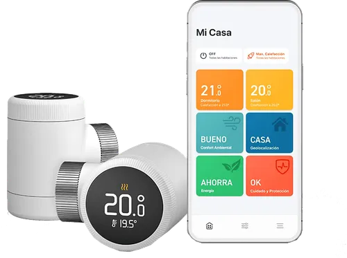 Termostato - Tado Pack 2 Cabezales Termostáticos X, Pantalla táctil, Carga USB-C, Blanco