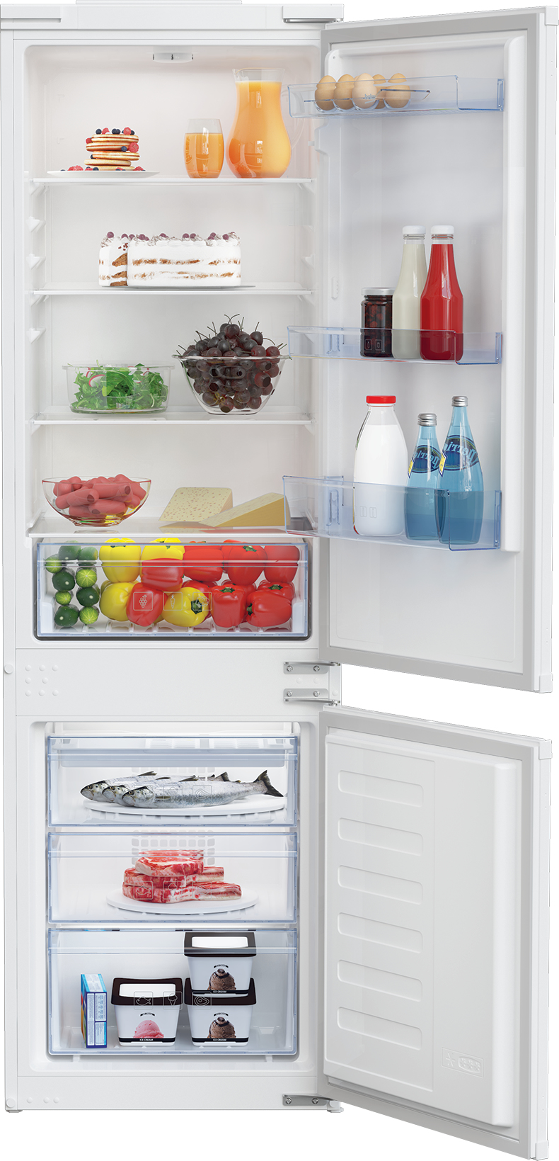 Beko Bcsa285k4sn Frigorífico Combi Integrado 271 L Blanco Clase E