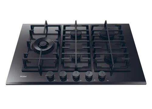 Haier - Placa de gas Haier de 75 cm y con Wok lateral - HAVG7WL4BPB.