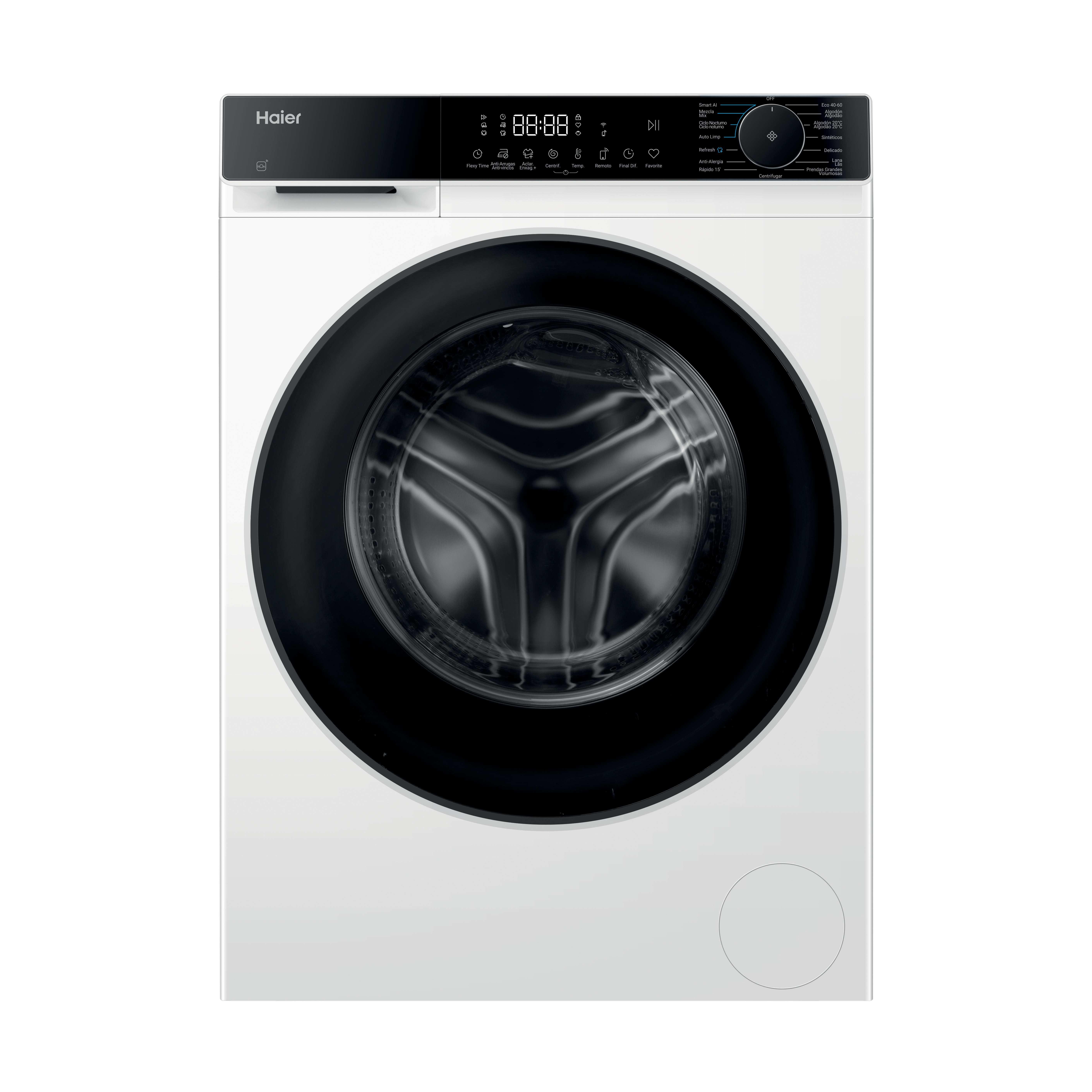 Lavadora carga frontal - Haier X5 Series HW90-BP14357TUIB, 9kg, 1400rpm, Motor Inverter, Wi-Fi, Blanco