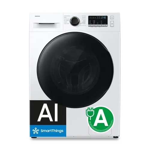 Lavadora secadora - Samsung WD80HG4U04BEEC, 8 kg+6 kg, 1400 rpm, 12 programas, Motor Digital Inverter, Wifi, Blanco