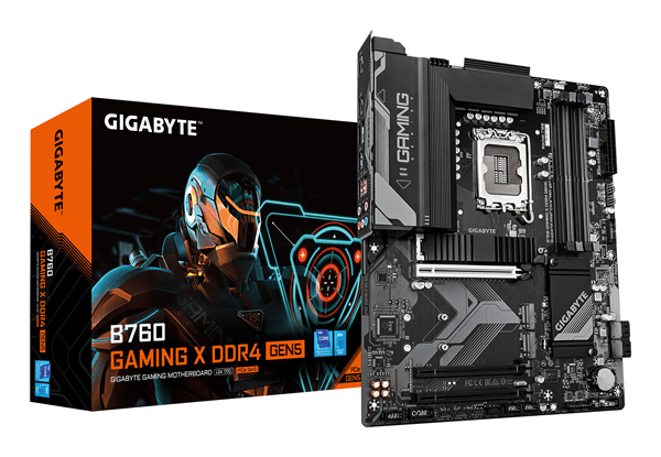 GIGABYTE Intel B760 GAMING X DDR4 GEN5 Placa Base – Compatible con procesadores Intel Core 14? generación, VRM de 8+1+1 fases, hasta 5333 MHz DDR4 (O