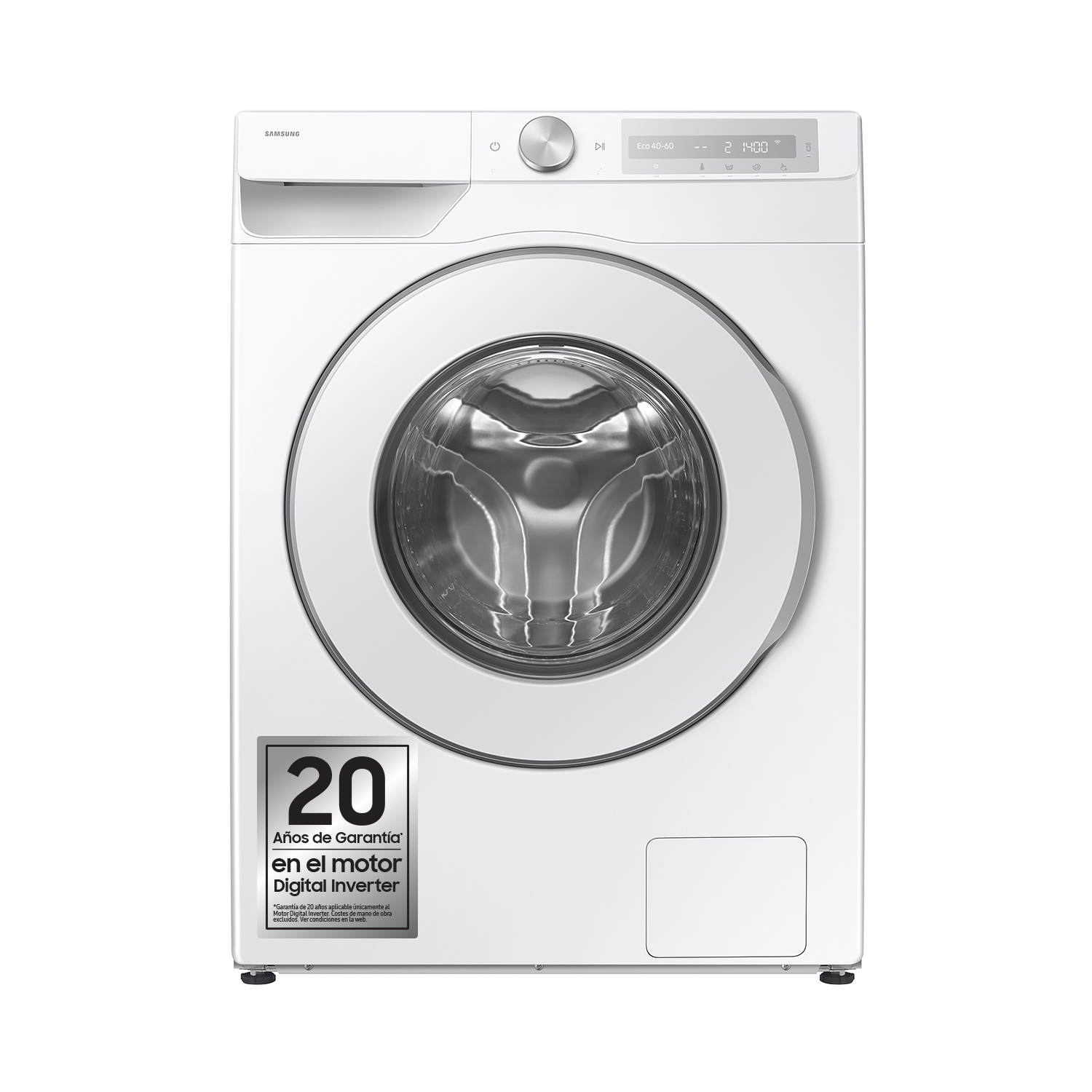 Samsung - Lavadora Samsung 9kg con Autodosificación Clase A Blanca WW90DG6U85HHU3.