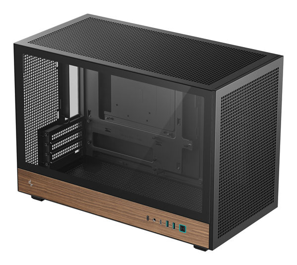 Caja DEEPCOOL CH260 WOOD Negro, Madera