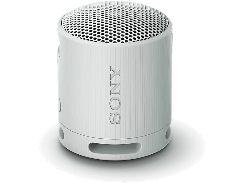 Altavoz inalámbrico - Sony SRS-XB100, Bluetooth, Portátil, Compacto y potente, 16 horas, Resistente al agua polvo IP67, Ecológico, Gris