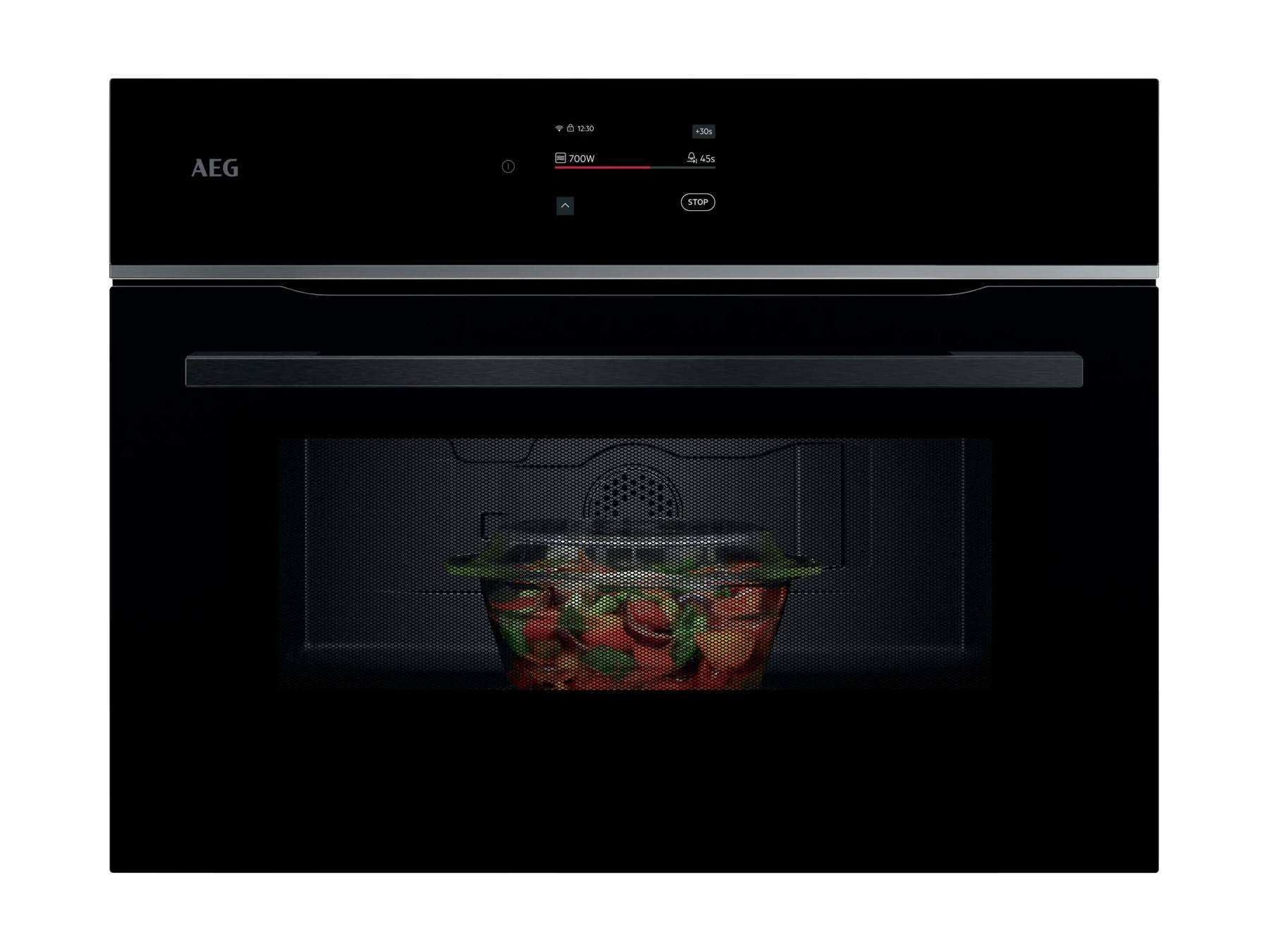 AEG Horno compacto Serie 7000 MealAssist con Display CookSmart Touch 4,3 '', con WiFi TM7NK721B