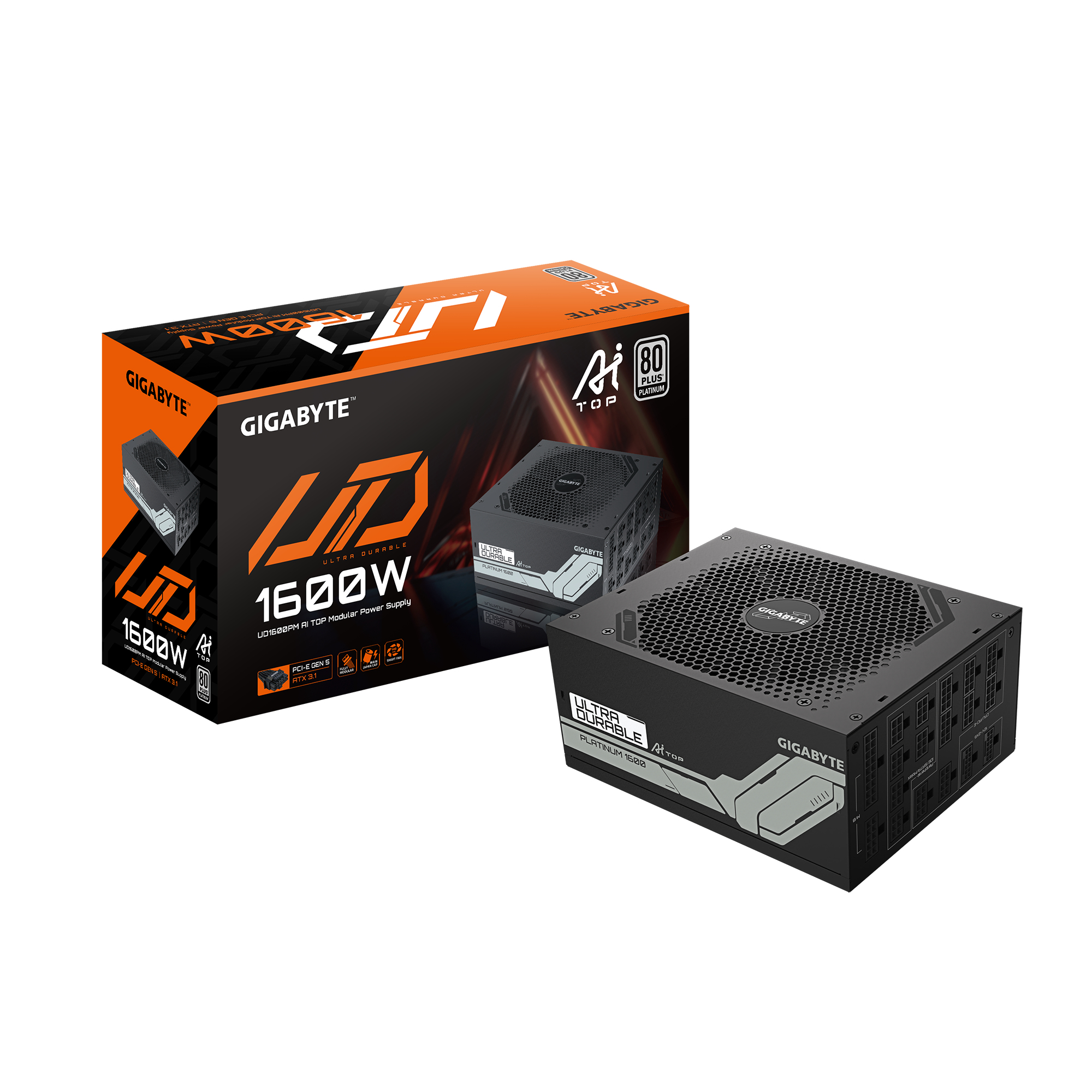 Gigabyte UD1600PM PG5 AI TOP 80 Plus Platinum 1600W ATX 3.1 PCIE 5.0 Modular