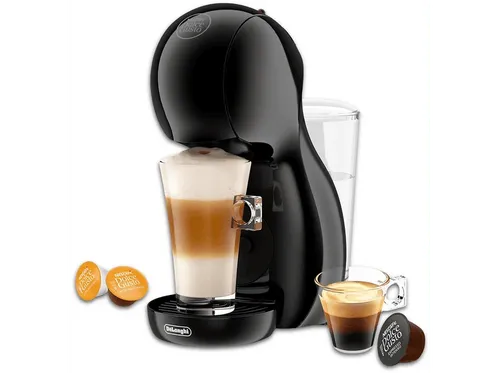 Cafetera de cápsulas - De'Longhi Nescafé Dolce Gusto EDG210.AB Piccolo XS, 15 bar, 0.8 l, 1600 W, Bebidas calientes y frías, Apagado automático, Negro