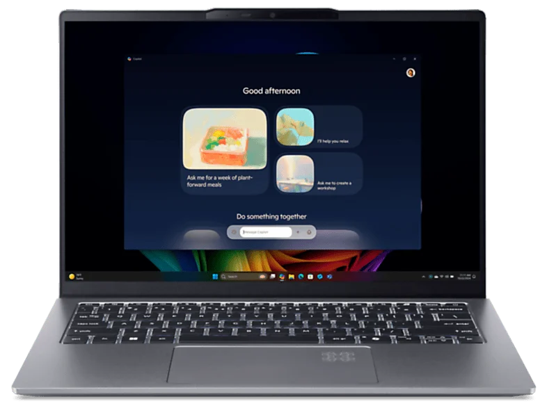 Portátil - Acer Swift Go 14 AI SFG14-64-R0YP Copilot+ PC, 14" WUXGA, AMD Ryzen™ 7 350, 50 TOPS, 32GB RAM, 1TB SSD, Radeon™ 860M, Windows 11 Home