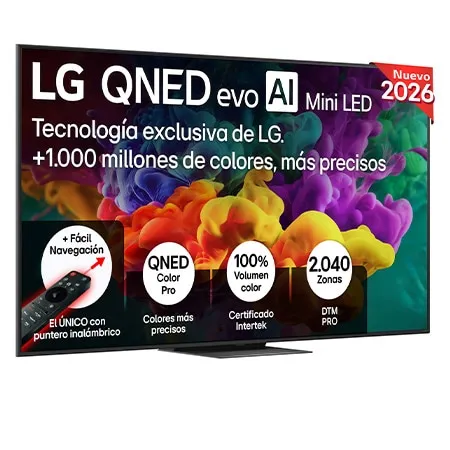 LG - TV QNED evo Mini LED 217 cm (86") LG 86QNED87B6A 4K, Smart TV, AI, QNED87.